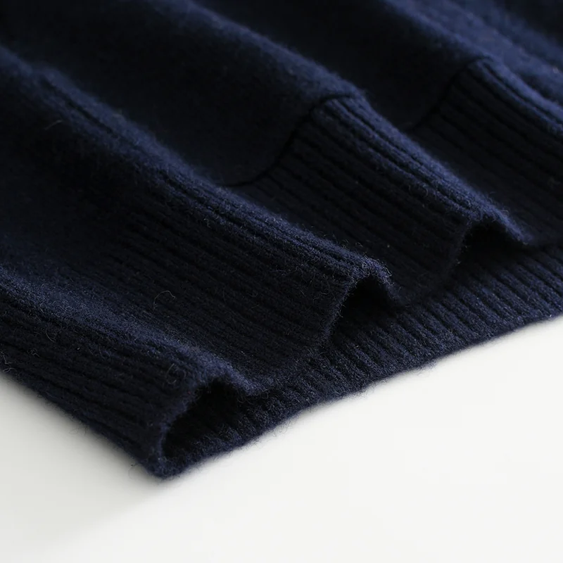 100% Cashmere, Cashmere hooded cardigan — Grey, 14–15.5µm, Cashmere Garment / Men — detail view 4