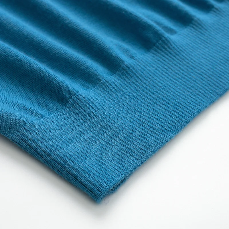 100% Cashmere, Cashmere short-sleeve knit — Grey Short sleeve, 14–15.5µm, Cashmere Garment / Men — detail view 5