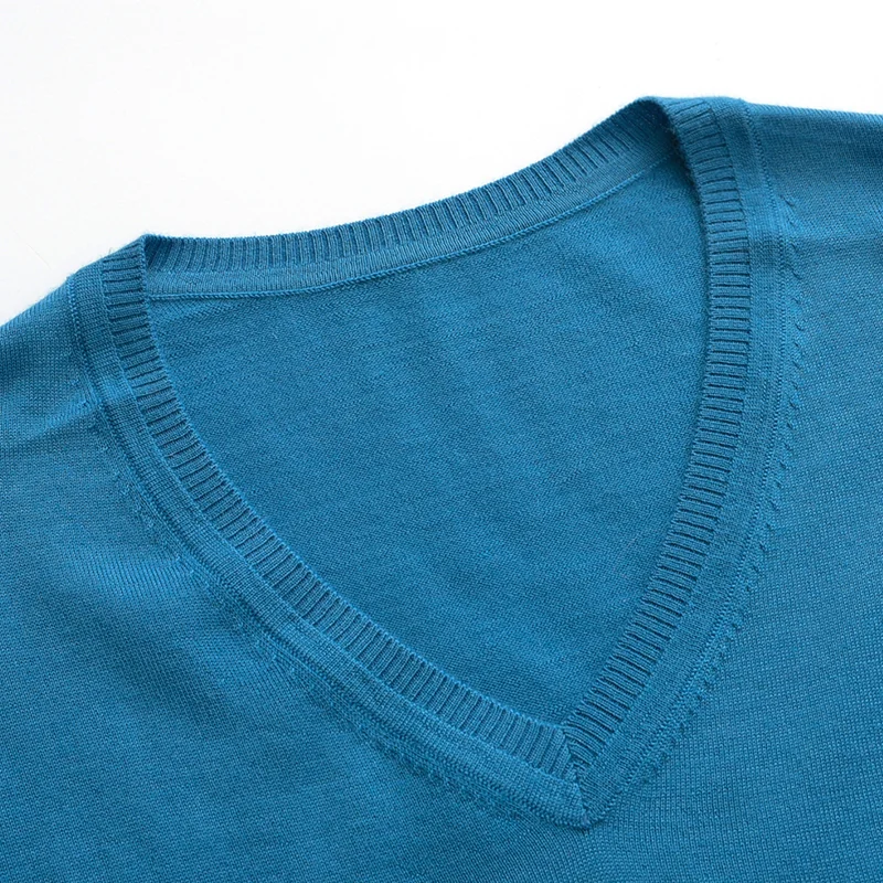 100% Cashmere, Cashmere short-sleeve knit — Grey Short sleeve, 14–15.5µm, Cashmere Garment / Men — detail view 7