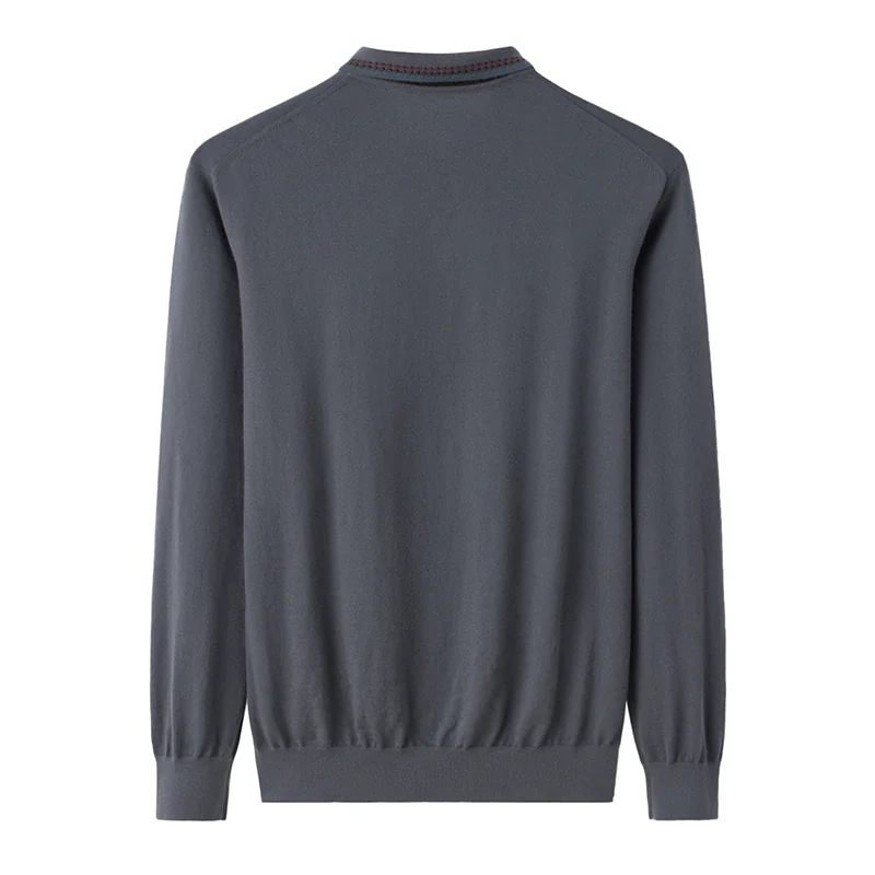 100% Cashmere, Cashmere crew-neck sweater — Navy, 14–15.5µm, Cashmere Garment / Men — detail view 2