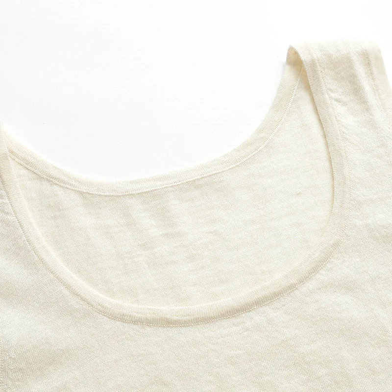 100% Cashmere, Cashmere sleeveless vest — Grey, 14–15.5µm, Cashmere Garment / Men — detail view 7