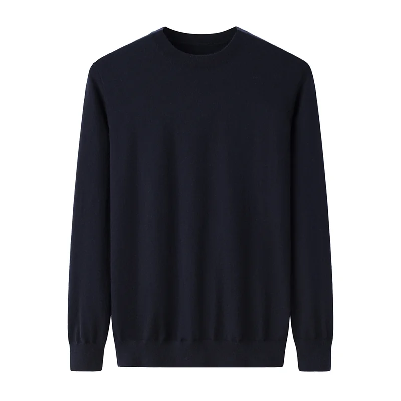 100% Cashmere, Cashmere crew-neck sweater — Red, 14–15.5µm, Cashmere Garment / Men — detail view 4