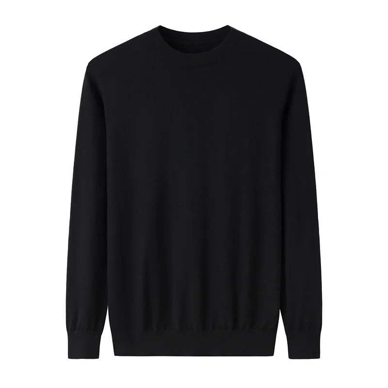 100% Cashmere, Cashmere crew-neck sweater — Red, 14–15.5µm, Cashmere Garment / Men — detail view 5