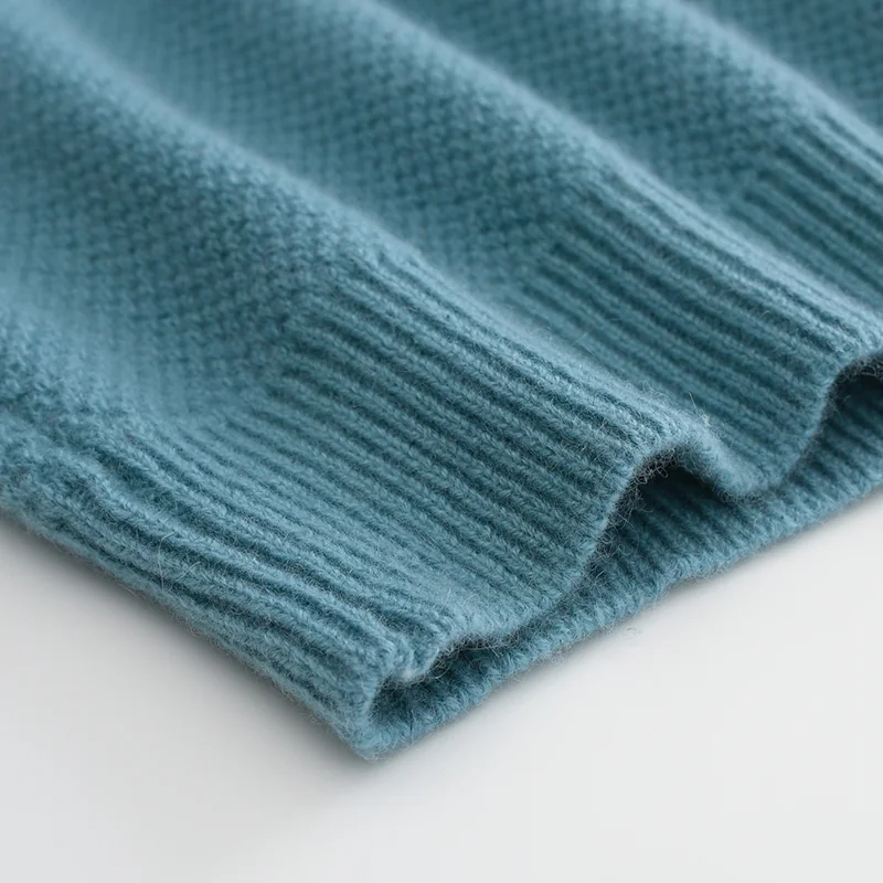 100% Cashmere, Cashmere crew-neck sweater — Beige, 14–15.5µm, Cashmere Garment / Men — detail view 4