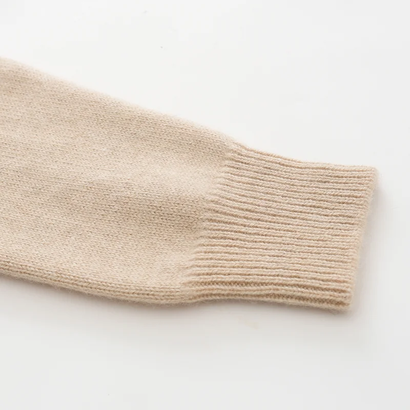 100% Cashmere, Cashmere crew-neck sweater — Navy, 14–15.5µm, Cashmere Garment / Men — detail view 5