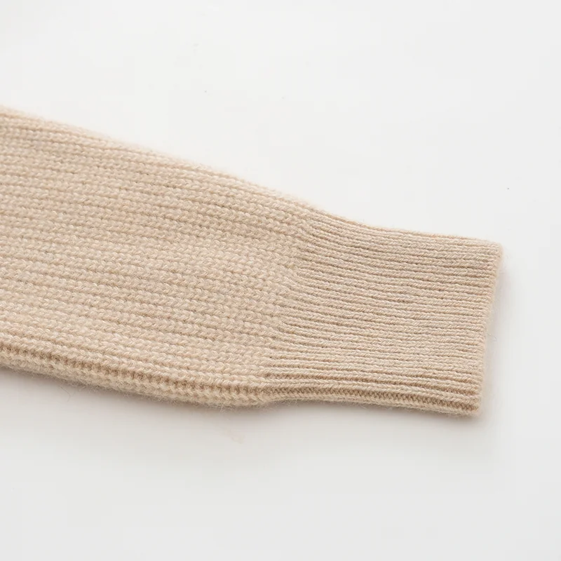 100% Cashmere, Cashmere crew-neck sweater — Black, 14–15.5µm, Cashmere Garment / Men — detail view 5