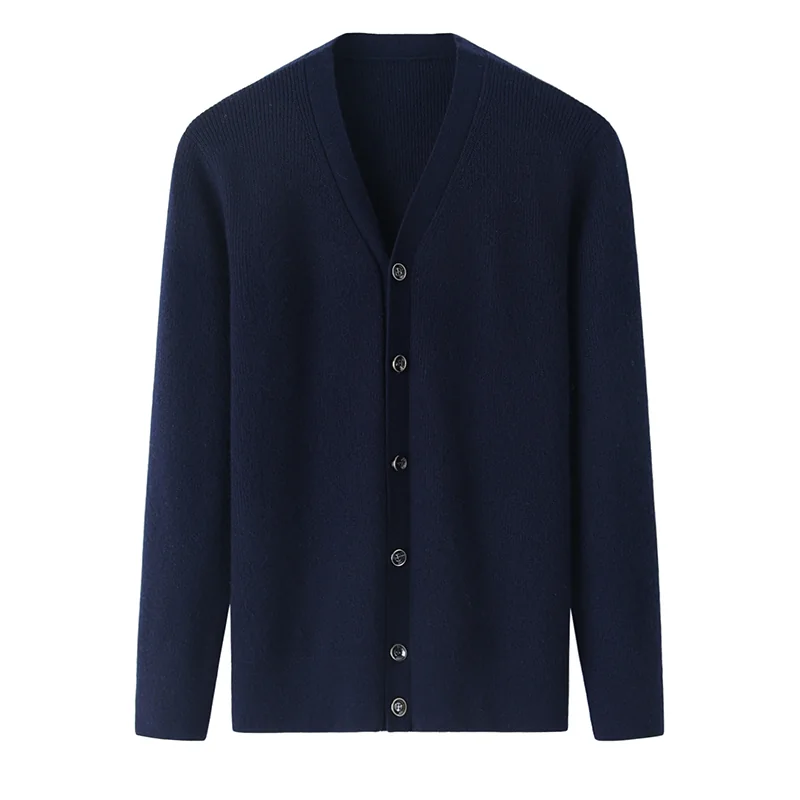 Cashmere button-front cardigan — Grey