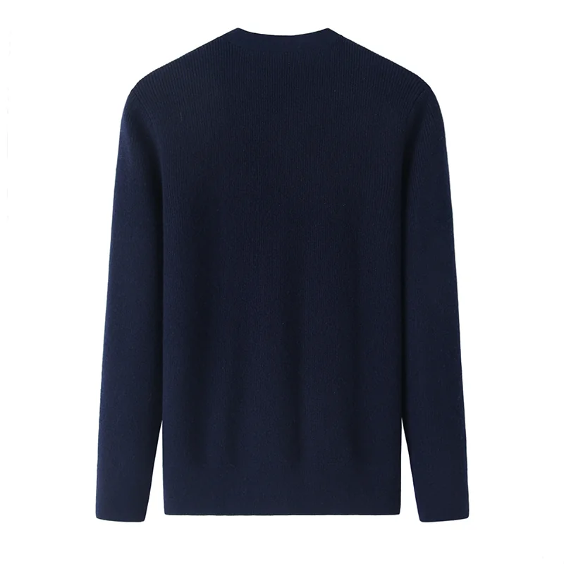 100% Cashmere, Cashmere button-front cardigan — Grey, 14–15.5µm, Cashmere Garment / Men — detail view 2