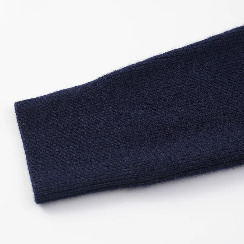 100% Cashmere, Cashmere button-front cardigan — Grey, 14–15.5µm, Cashmere Garment / Men — detail view 7