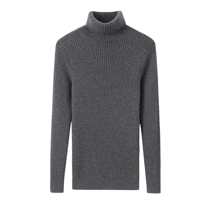 100% Cashmere, Cashmere crew-neck sweater — Grey, 14–15.5µm, Cashmere Garment / Men — detail view 3