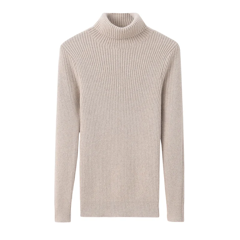 100% Cashmere, Cashmere crew-neck sweater — Grey, 14–15.5µm, Cashmere Garment / Men — detail view 4