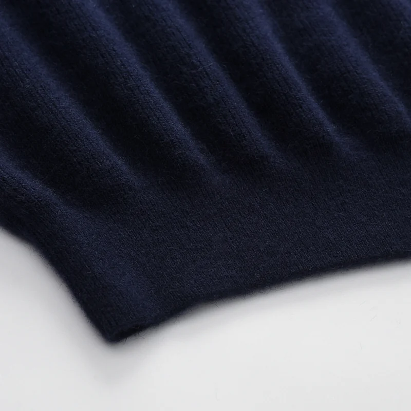 100% Cashmere, Cashmere crew-neck sweater — Grey, 14–15.5µm, Cashmere Garment / Men — detail view 7