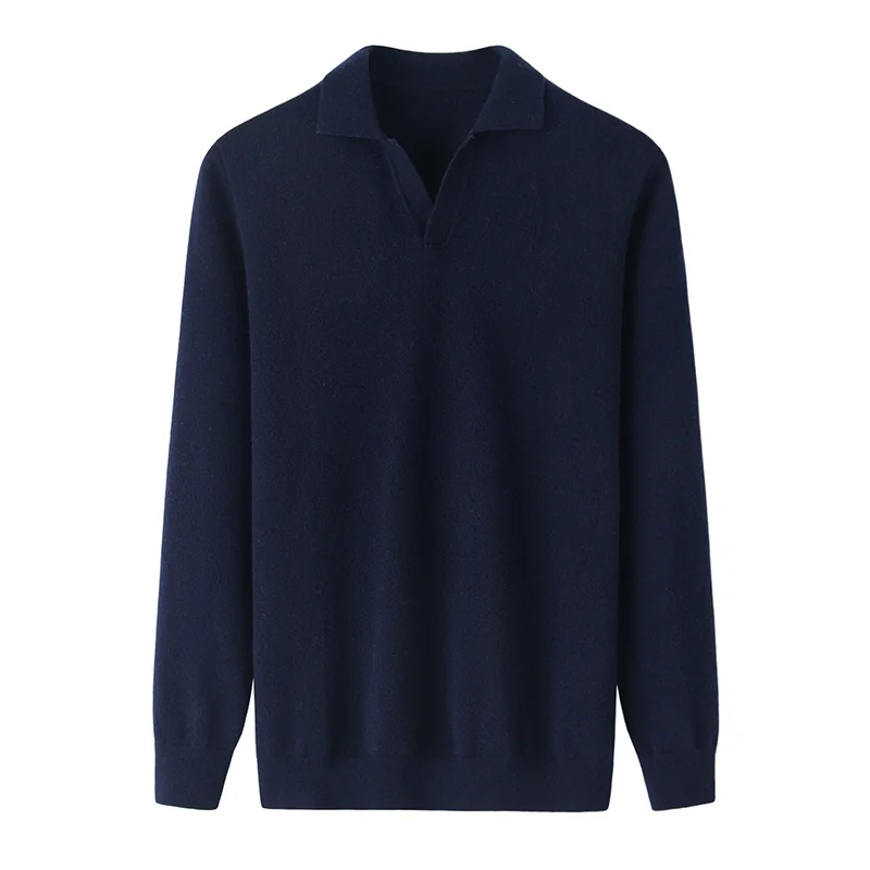100% Cashmere, Cashmere button-front cardigan — Beige, 14–15.5µm, Cashmere Garment / Men — detail view 4