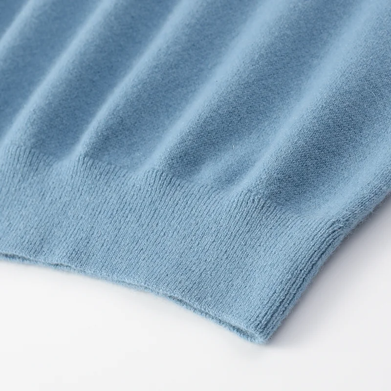 100% Cashmere, Cashmere button-front cardigan — Beige, 14–15.5µm, Cashmere Garment / Men — detail view 5