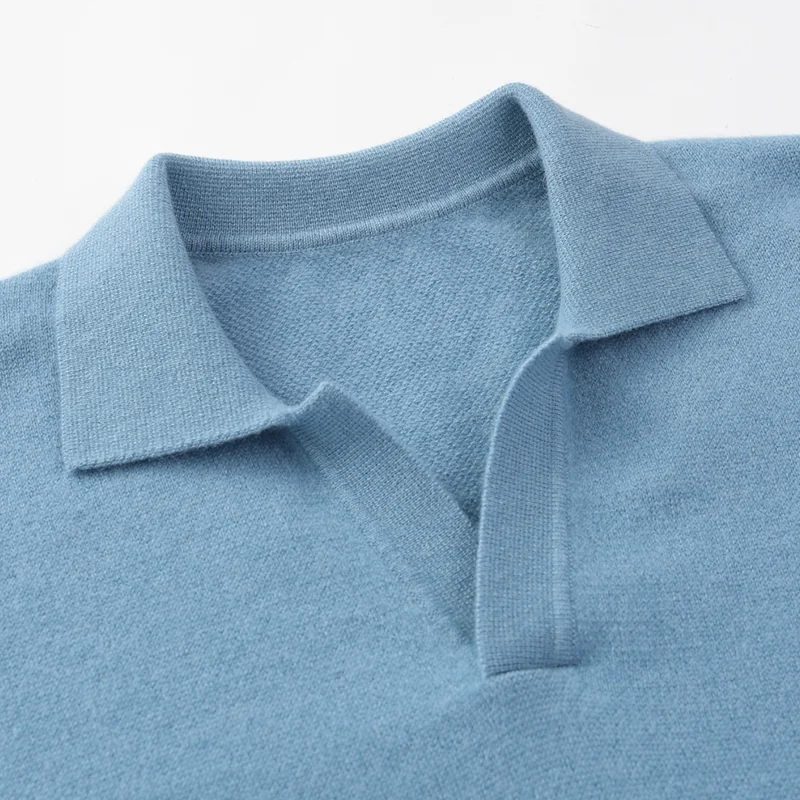 100% Cashmere, Cashmere button-front cardigan — Beige, 14–15.5µm, Cashmere Garment / Men — detail view 7