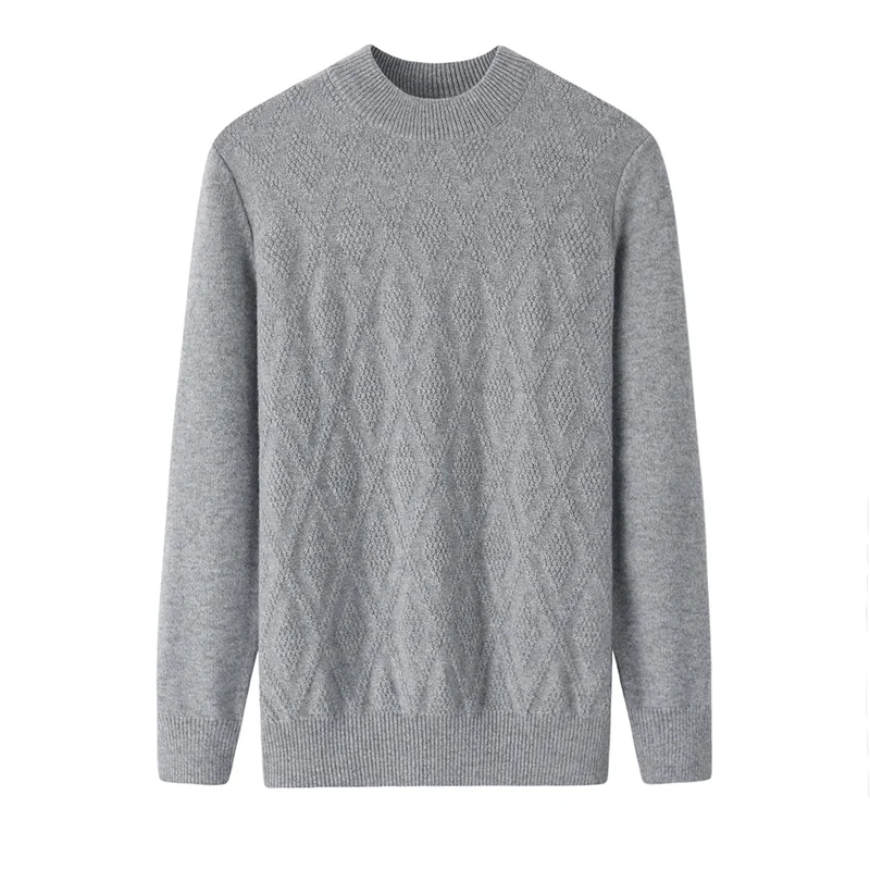 Cashmere crew-neck sweater — Camel Cable