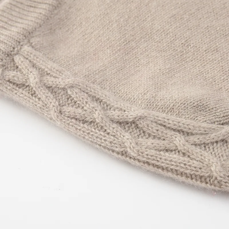 100% Cashmere, Cashmere crew-neck sweater — Red, 14–15.5µm, Cashmere Garment / Men — detail view 4
