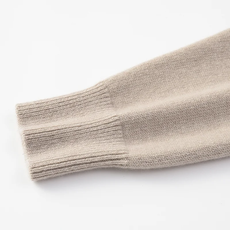 100% Cashmere, Cashmere crew-neck sweater — Red, 14–15.5µm, Cashmere Garment / Men — detail view 5