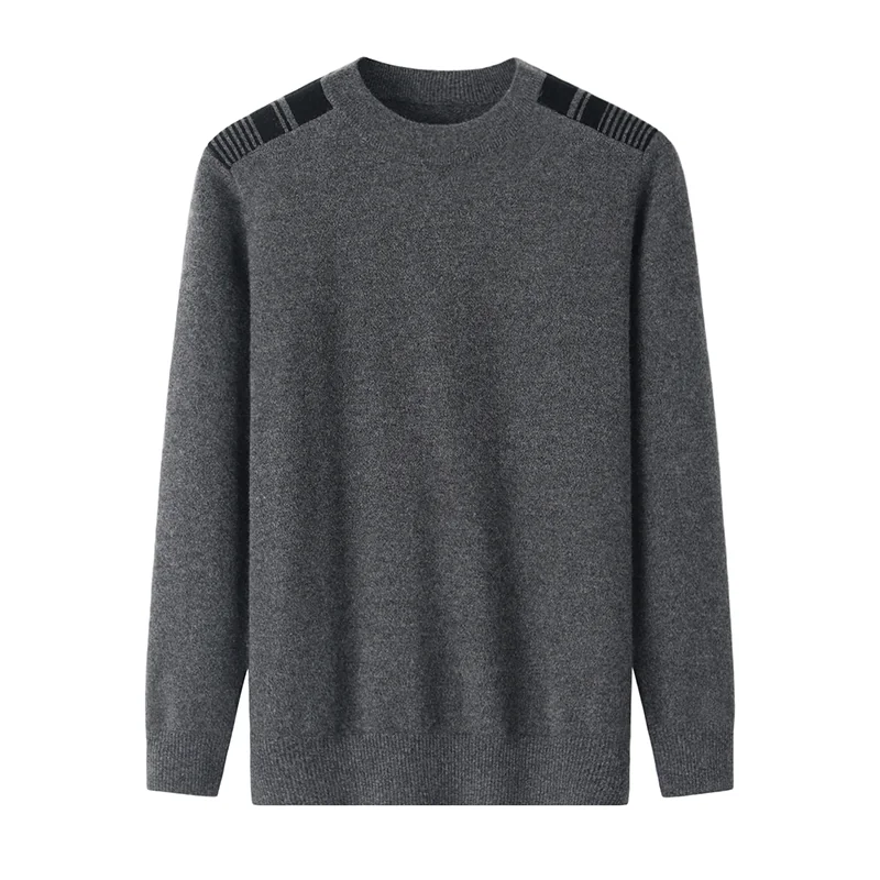 Cashmere crew-neck sweater — Navy