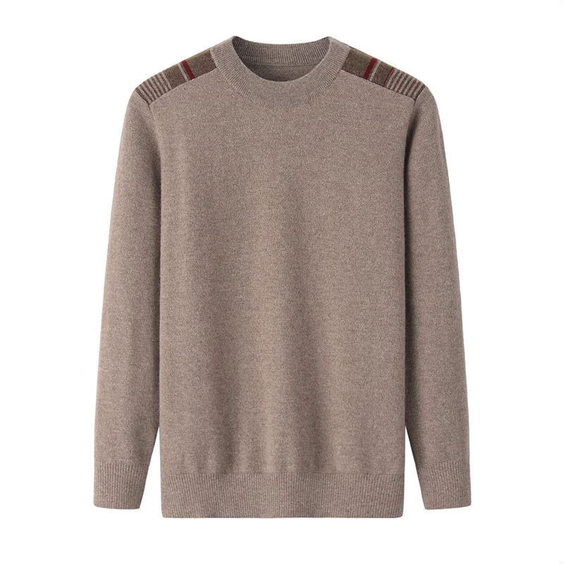 100% Cashmere, Cashmere crew-neck sweater — Navy, 14–15.5µm, Cashmere Garment / Men — detail view 4