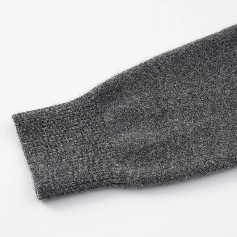 100% Cashmere, Cashmere crew-neck sweater — Navy, 14–15.5µm, Cashmere Garment / Men — detail view 6