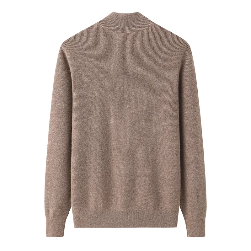 100% Cashmere, Cashmere button-front cardigan — Grey, 14–15.5µm, Cashmere Garment / Men — detail view 2