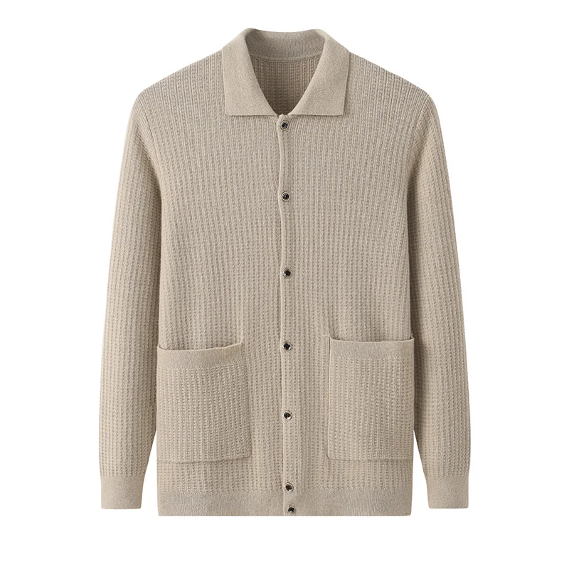 Cashmere button-front cardigan — Grey