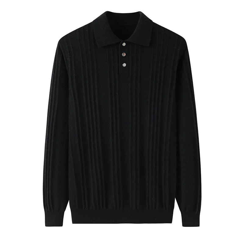 100% Cashmere, Cashmere crew-neck sweater — Camel, 14–15.5µm, Cashmere Garment / Men — detail view 4