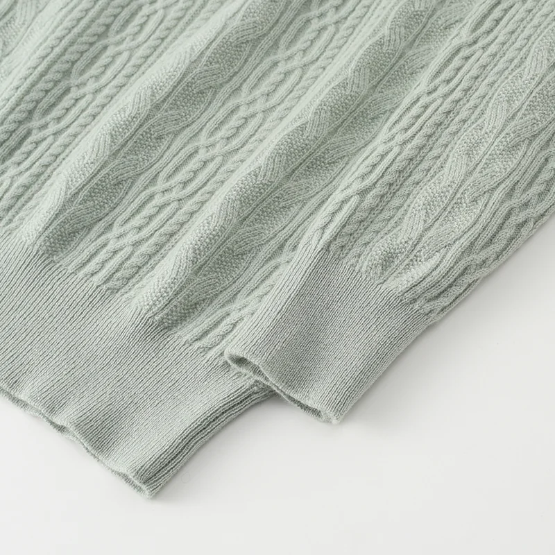 100% Cashmere, Cashmere crew-neck sweater — Red, 14–15.5µm, Cashmere Garment / Men — detail view 6
