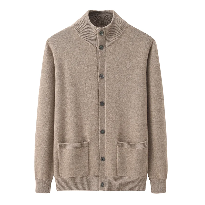 Cashmere button-front cardigan — Green
