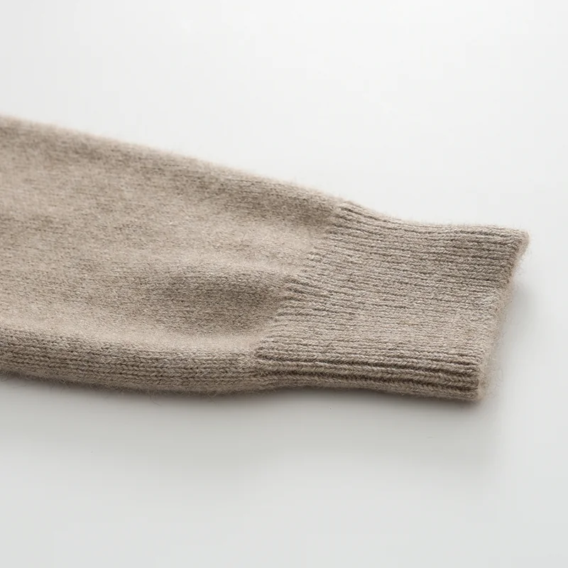 100% Cashmere, Cashmere button-front cardigan — Green, 14–15.5µm, Cashmere Garment / Men — detail view 9