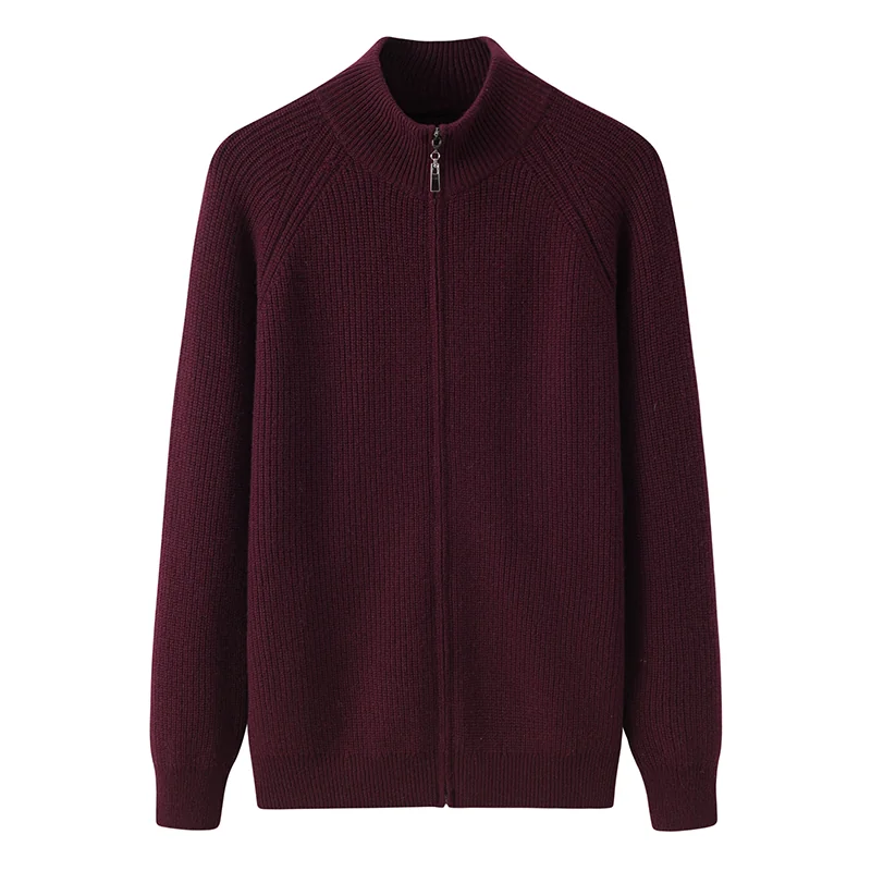 100% Cashmere, Cashmere crew-neck sweater — Green, 14–15.5µm, Cashmere Garment / Men — detail view 4