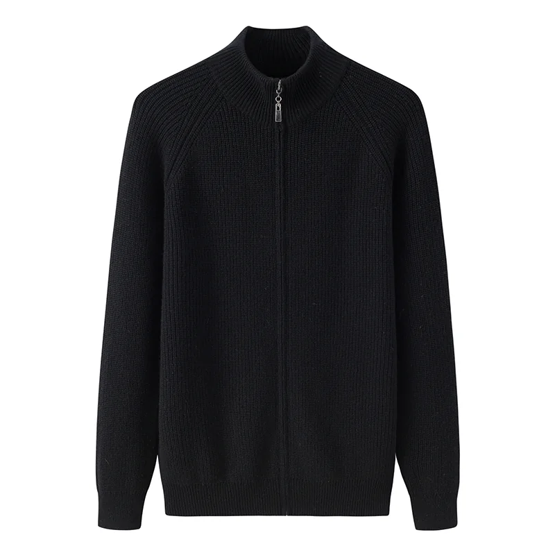 100% Cashmere, Cashmere crew-neck sweater — Green, 14–15.5µm, Cashmere Garment / Men — detail view 6