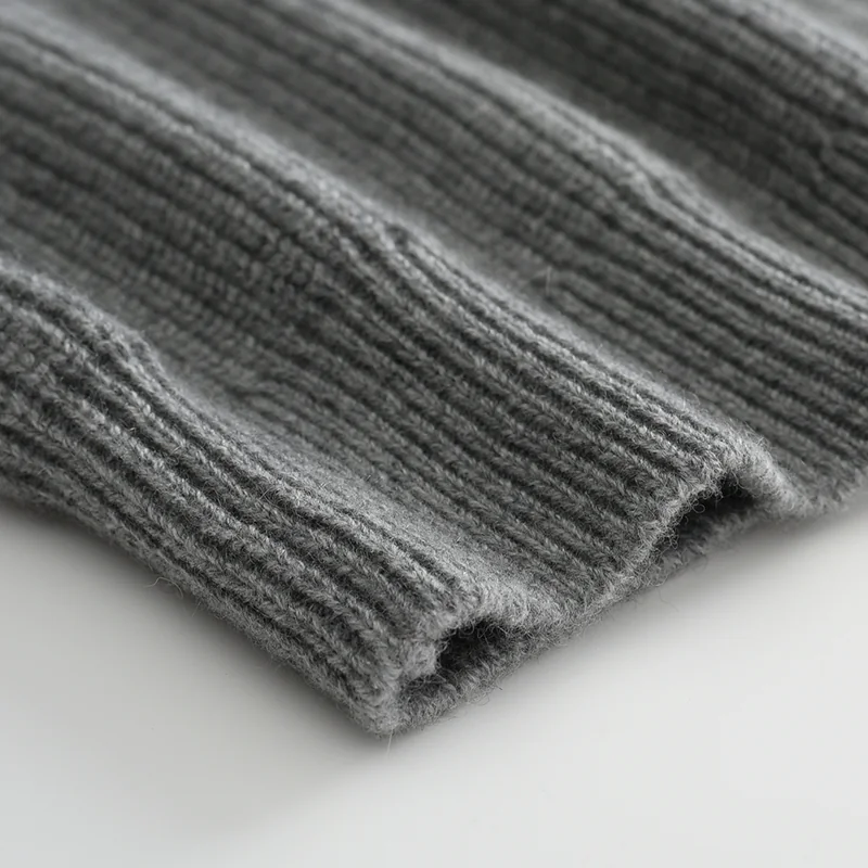 100% Cashmere, Cashmere crew-neck sweater — Green, 14–15.5µm, Cashmere Garment / Men — detail view 7