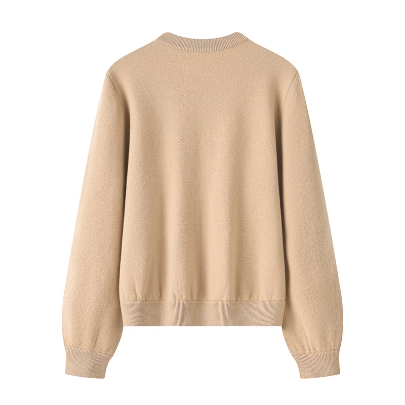 Cashmere crew-neck sweater — Beige