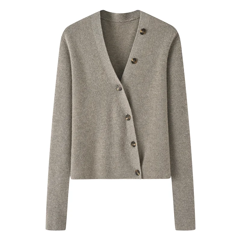 100% Cashmere, Cashmere crew-neck sweater — Camel, 14–15.5µm, Cashmere Garment / Women — detail view 3