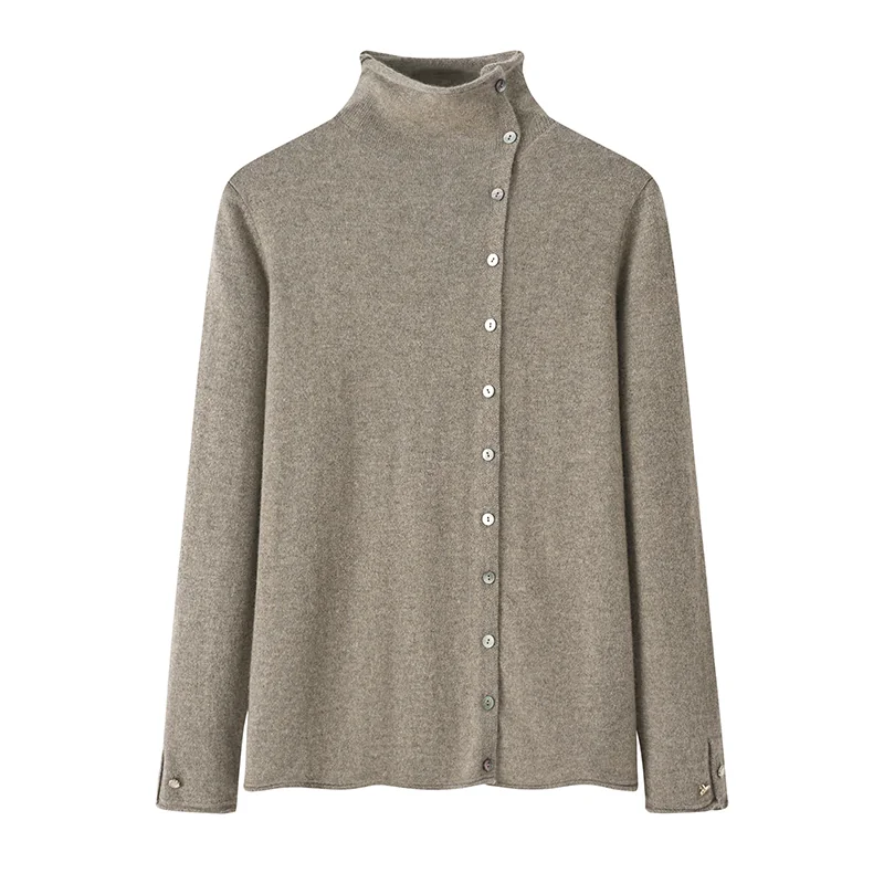 100% Cashmere, Cashmere crew-neck sweater — Camel, 14–15.5µm, Cashmere Garment / Women — detail view 3