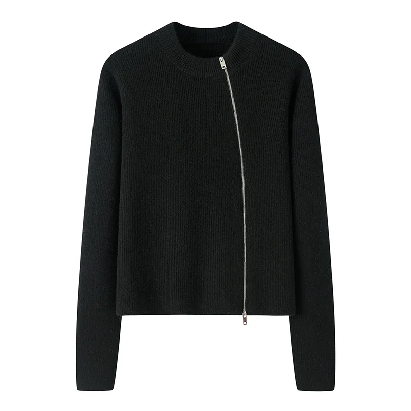 100% Cashmere, Cashmere crew-neck sweater — White, 14–15.5µm, Cashmere Garment / Women — detail view 3