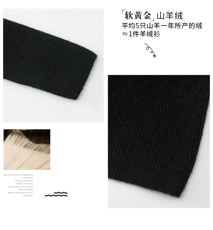100% Cashmere, Cashmere crew-neck sweater — White, 14–15.5µm, Cashmere Garment / Women — detail view 9