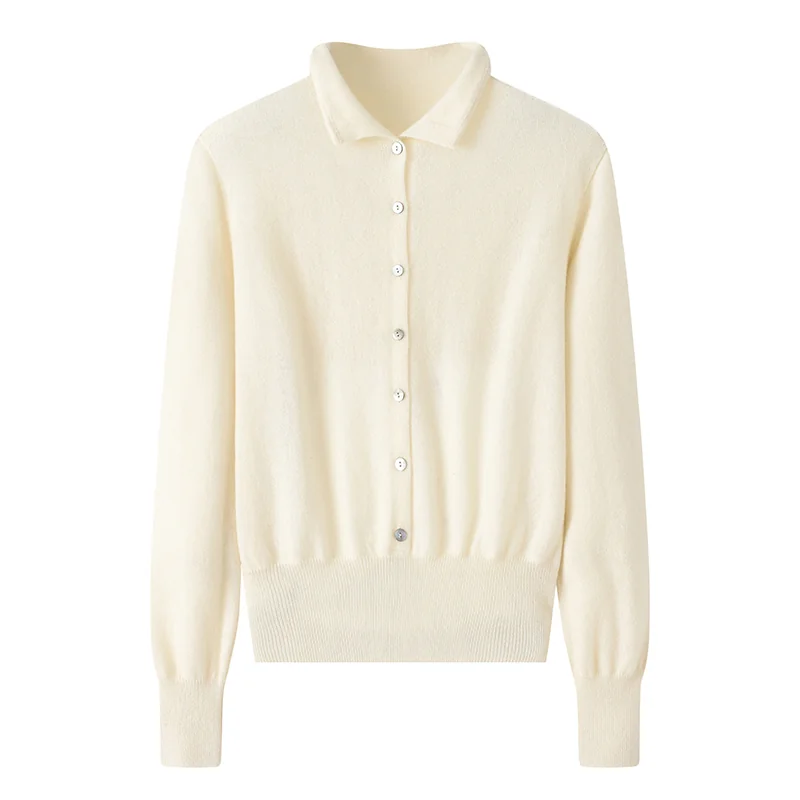 100% Cashmere, Cashmere crew-neck sweater — Camel, 14–15.5µm, Cashmere Garment / Women — detail view 3