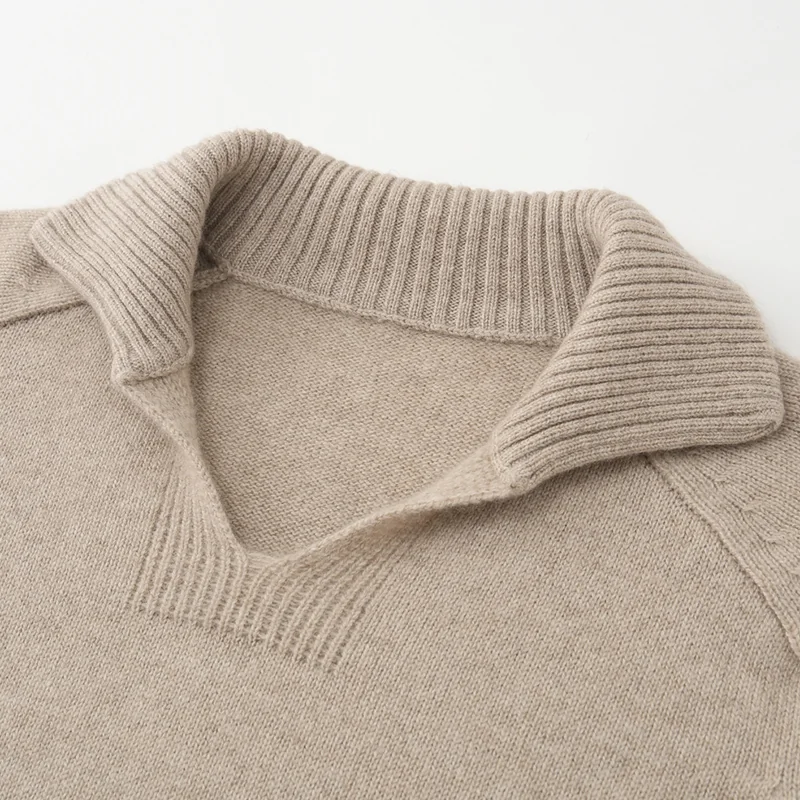 100% Cashmere, Cashmere crew-neck sweater — Grey, 14–15.5µm, Cashmere Garment / Women — detail view 6