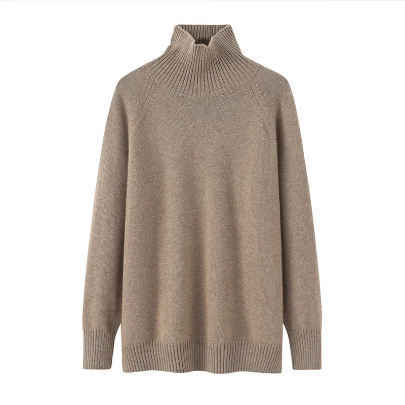 100% Cashmere, Cashmere crew-neck sweater — Grey, 14–15.5µm, Cashmere Garment / Women — detail view 4