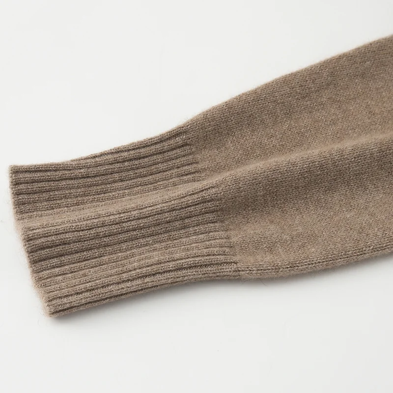 100% Cashmere, Cashmere crew-neck sweater — Grey, 14–15.5µm, Cashmere Garment / Women — detail view 6