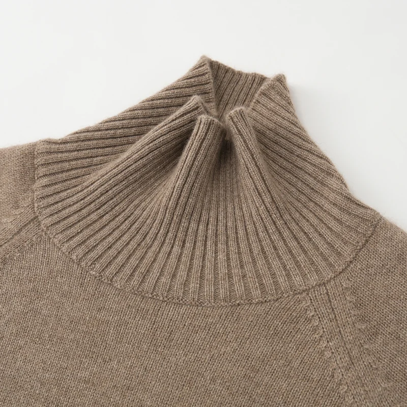 100% Cashmere, Cashmere crew-neck sweater — Grey, 14–15.5µm, Cashmere Garment / Women — detail view 7