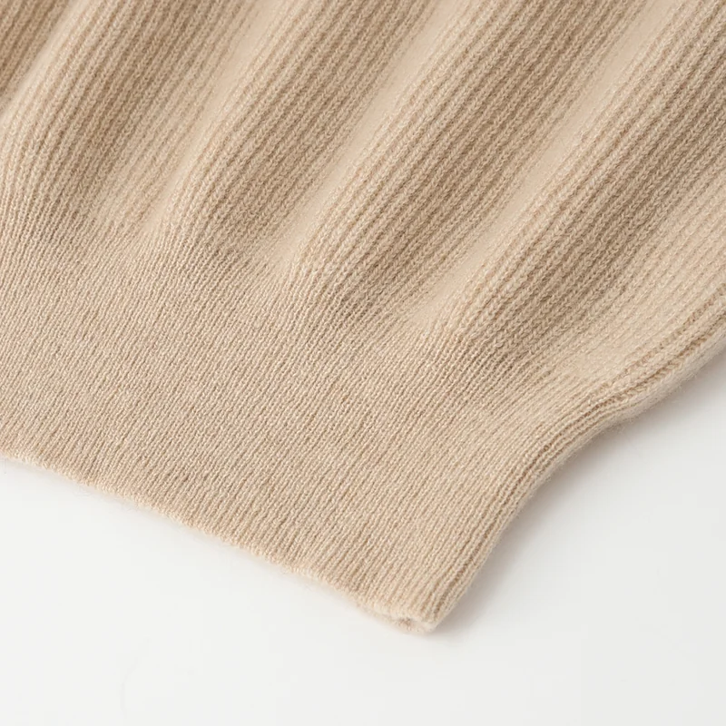 100% Cashmere, Cashmere crew-neck sweater — Grey, 14–15.5µm, Cashmere Garment / Women — detail view 5