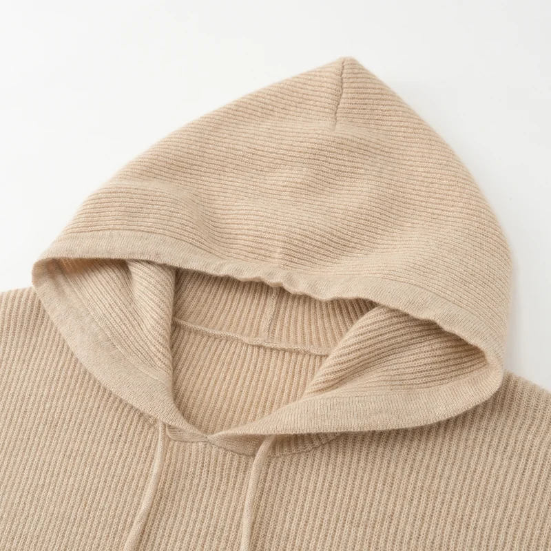 100% Cashmere, Cashmere crew-neck sweater — Grey, 14–15.5µm, Cashmere Garment / Women — detail view 7
