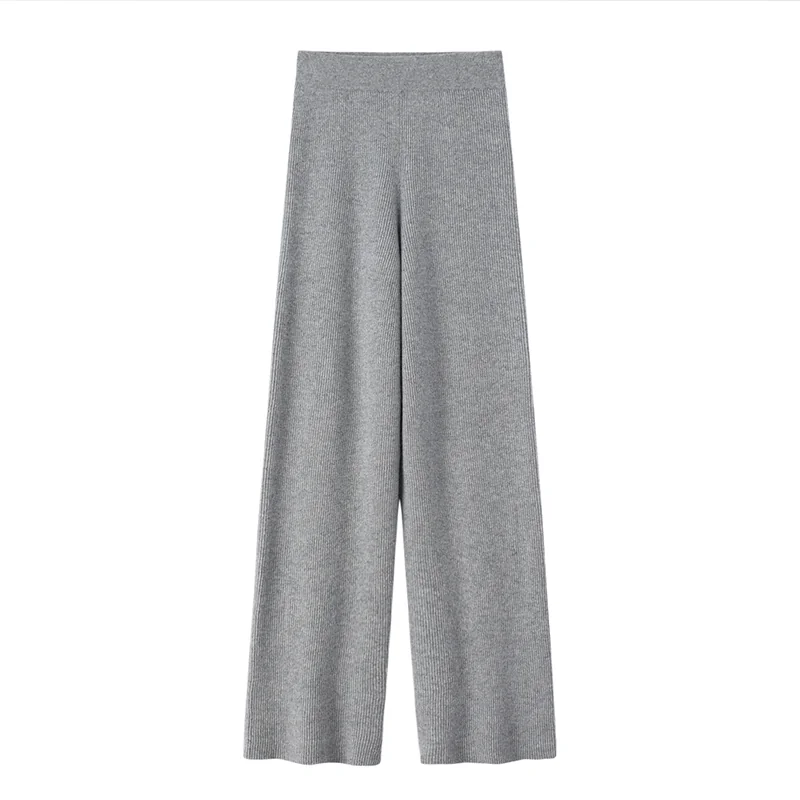 100% Cashmere, Cashmere crew-neck sweater — Grey, 14–15.5µm, Cashmere Garment / Women — detail view 2