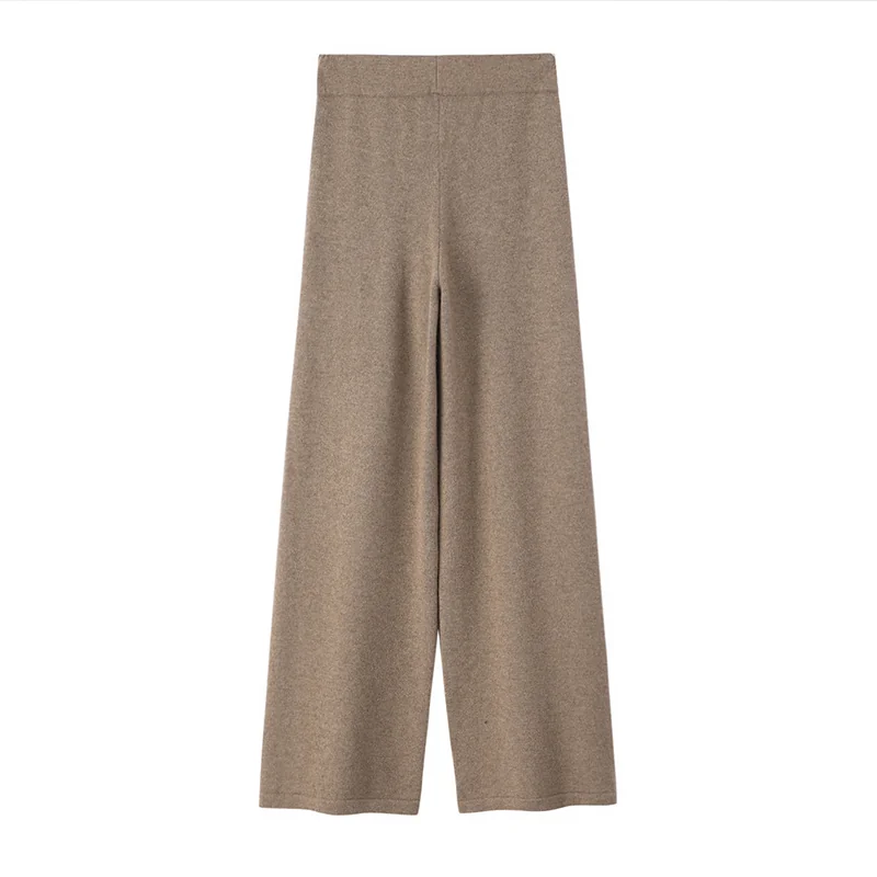 Cashmere knit trousers — Grey Trousers