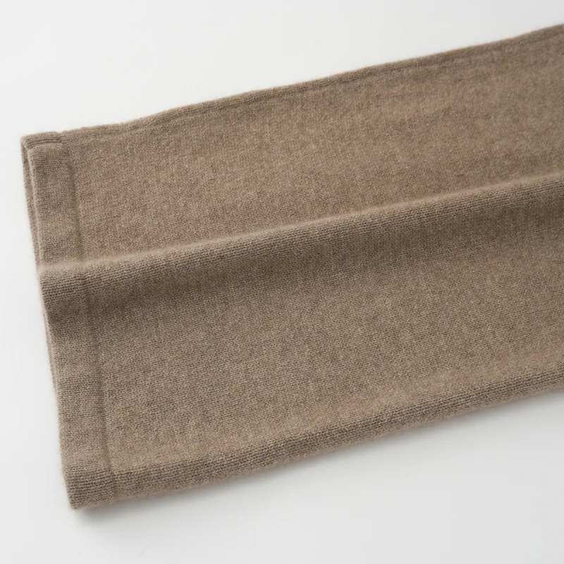 100% Cashmere, Cashmere knit trousers — Grey Trousers, 14–15.5µm, Cashmere Garment / Women — detail view 3