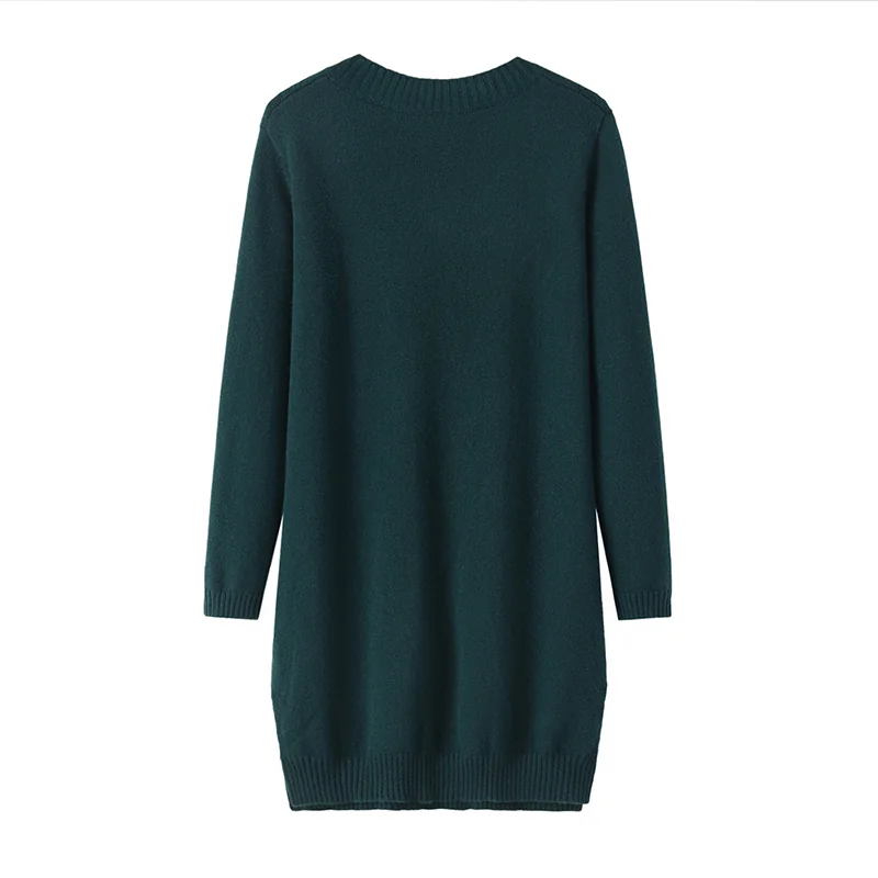 Cashmere crew-neck sweater — Green — Cashmere Sweaters & Knitwear, 100% Cashmere